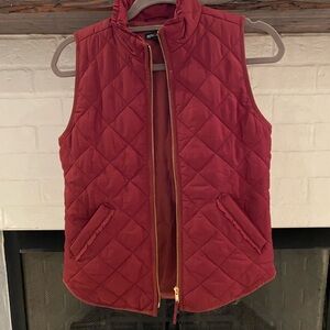 J.Crew Red Quilted Vest